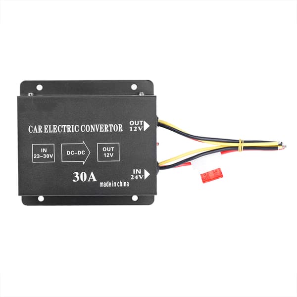 Bil Lastebil 30A 360W DC 24V til 12V Strømomformer Elektrisk Spenningsreduserende Nedtrappingstransformator