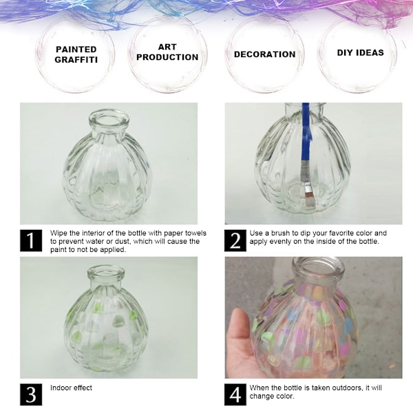 Nail Art Ljuskänslig färgförändring Pulverfärg Solljuskänsla Missfärgning Pigment