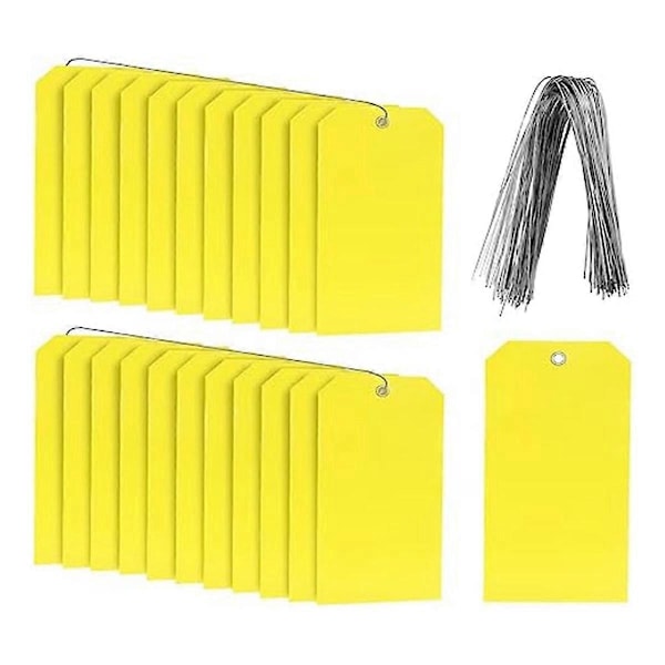 100 stk. 15,9 cm x 7,9 cm plastfraktetiketter for utstyr og bildeler