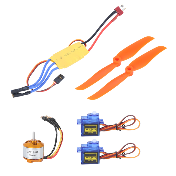 A2212 2200KV borstlös motor 30A ESC SG90 9G Micro Servo 6035 Propeller för RC-plan (2200KV Motor 6035 Propeller 9G Servo 30A ESC)