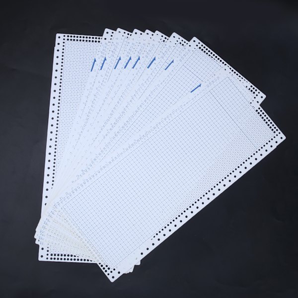 10 st stickmaskin hålkort 24 blomkort för stickmaskin tillbehör
