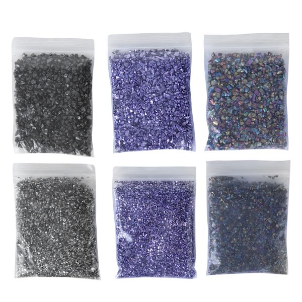 Nail Arts Craft DIY Vase Filler Uregelmessig Glass Chips Knust Glass Mold Filler Glitter Dekorasjon