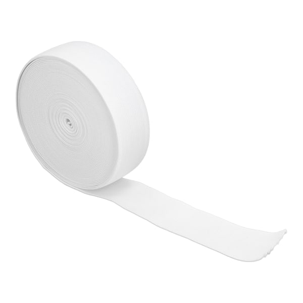 Vit Tjockt elastiskt band 10 Yards 3,5 cm Tjockare elastiskt band Platt elastiskt Återanvändbart midjeband Elastiskt för gör-det-själv-kläder Peruk