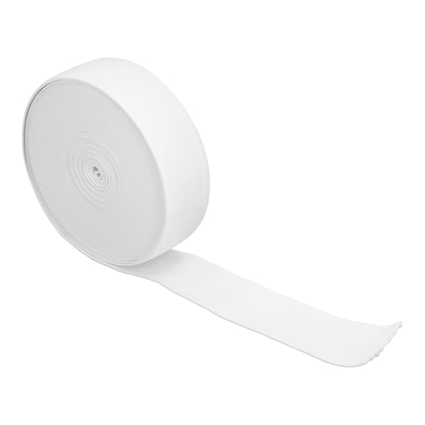 Vitt tjockt elastiskt band 10 yards 3,5 cm tjockt elastiskt band platt elastiskt återanvändbart midjeband elastiskt för gör-det-själv-kläder peruk