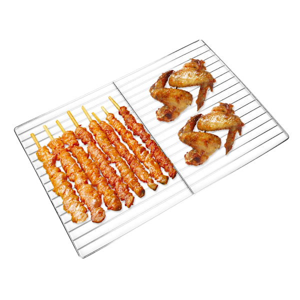 Rostfritt stål Non Stick BBQ-ställ Grillnät för stor grillugn (30 x 45 cm)