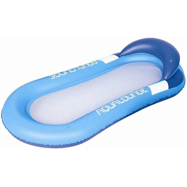 Inflatable Floating Bed for Pool Water Games - Blue