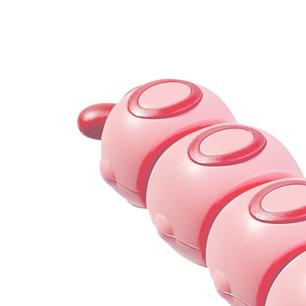 Søt rosa opptrekkbar krypende leke for samspill mellom foreldre og barn