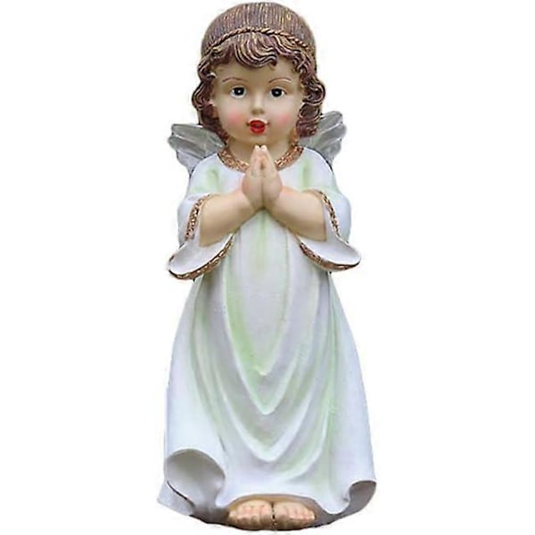 Haveengel Statue, Malet Harpiks Fe Skulptur Model