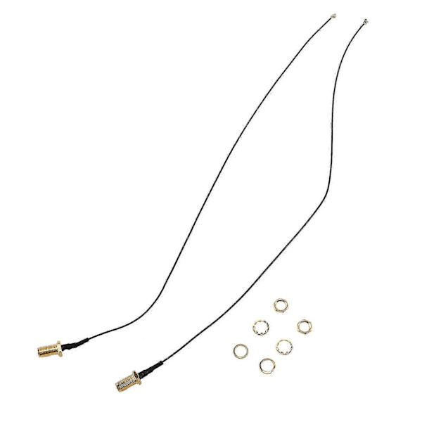 2 x 6dBi 2.4GHz 5GHz Dual Band WiFi RP-Antenne + 2 x 35cm U.fl / IPEX Kabel