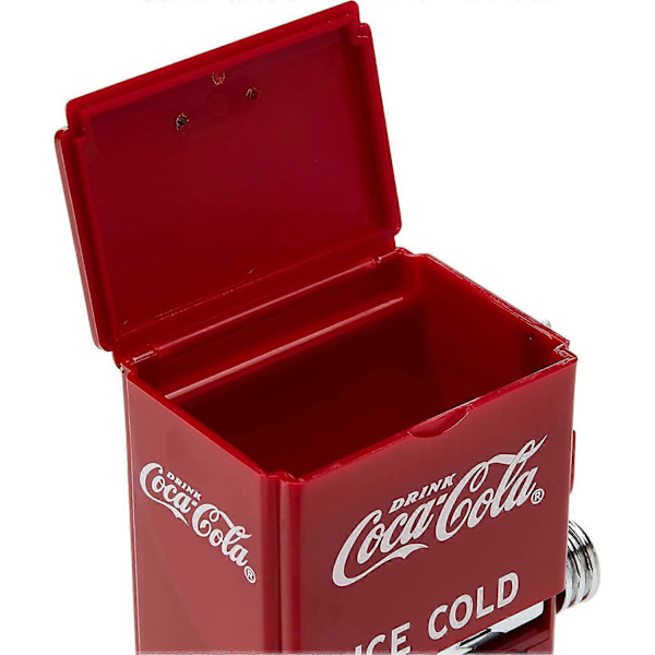 Coca-Cola Tannpirkerdispenser i form av en liten brusautomat