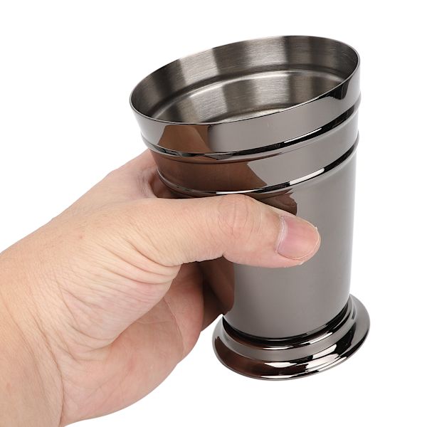 304 rustfritt stål iset cocktailkopp drikkevin krus anti fall for bar fest bartender verktøy (svart 400ML)