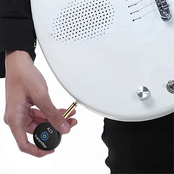 2.4GHz Trådlöst Gitarrsystem Trådlös Gitarrsändare Mottagare Svart