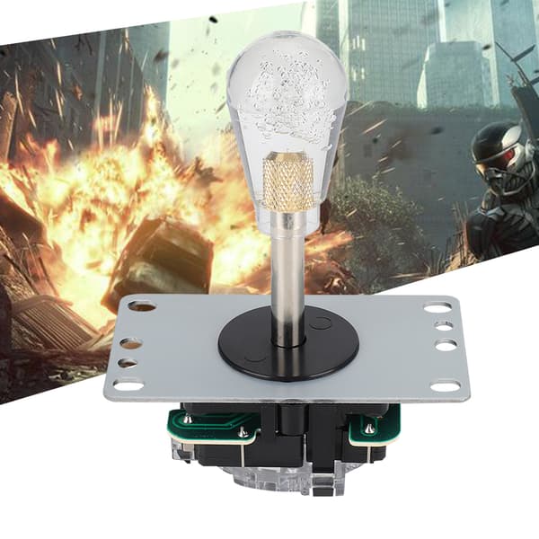 822B Enkelt DIY Arcade Joystick Tilbehørssæt til Arcade / Fighting Hjemmespil USB Sæt i Amerikansk Stil (Transparent)