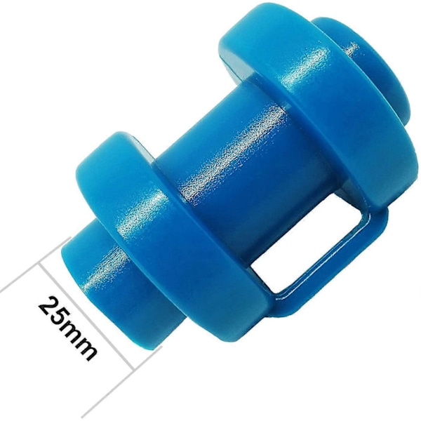 Set med 8 Trampolinstolpsändstycken för Trampolinnätstolpar 25 MM, Särskilt Robusta, Väderbeständiga Ändstycken, Ersättningsdel för Säkerhetsnät (Blå)