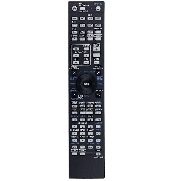 Ersättningsfjärrkontroll AXD7613 för Pioneer SC-LX75 VSX-LX55