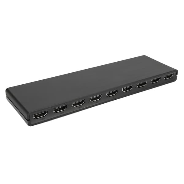 4K 1x8 HD Multimedia Interface-distributör 1 in 8 ut aluminiumlegering HD Multimedia Interface-splitter 100‑240V UK-kontakt