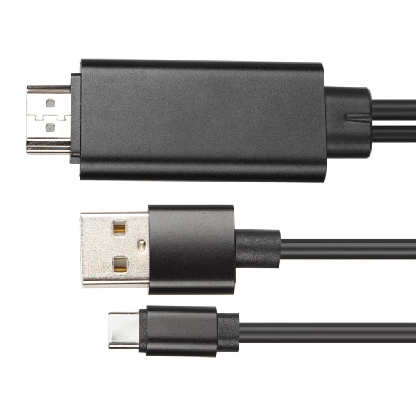 1,8M 4K Type C til HD Multimedia grensesnittkabel Mobiltelefon til HDTV Synkroniseringsskjermkabel