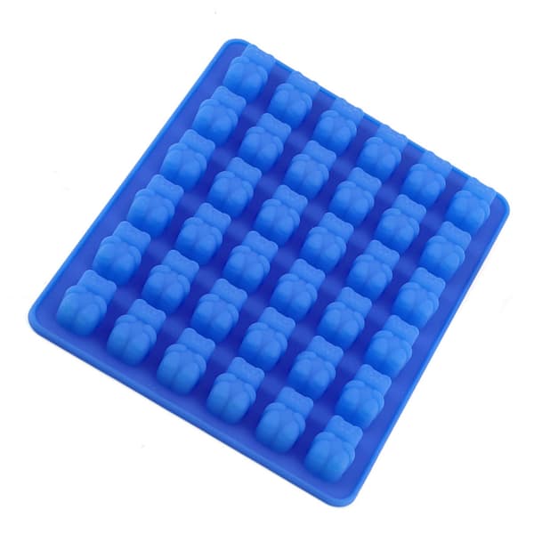 Bjørneformet isbitboksformbrettmaker silikonis sjokolade (mørkeblå pipette)