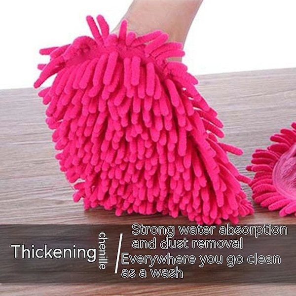 Damskor med tvättbara mopp-tofflor - Återanvändbara mikrofiber-skoöverdrag för golvrengöring