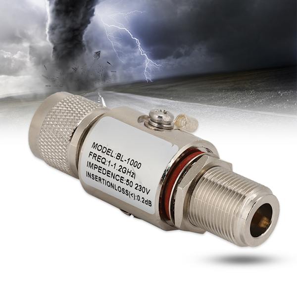 BL-1000 1-1,2 GHz N-hane till N-hona överspänningsskydd Full Band Lightning Arrester Protection