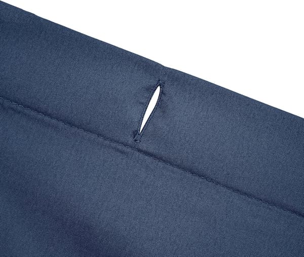 Marineblå - 183x183 cm - Vaffelvævet bruseforhæng, polyester