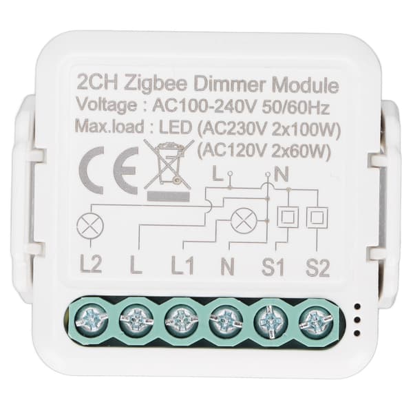 Smart Switch-modul Trådløs kontroll Intelligent WiFi-brytermodul for elektriske apparater AC 100-240V ZigBee