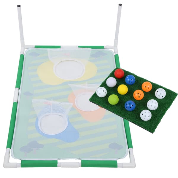 Golf Chipping Practice Net Sæt Bærbart Cornhole Spil Sæt Indendørs/Udendørs Golf Træningsværktøj