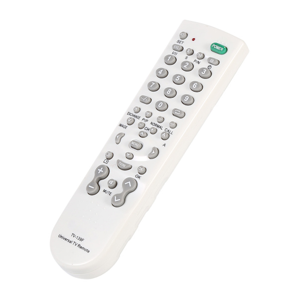 1 stk universell intelligent TV-fjernkontroll enhet TV-139F erstatningskontroller hvit