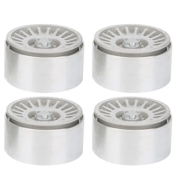 4 st 1/10 Simulering RC Crawler Bil 2,2 tums aluminiumfälg för Axial TRX4 SCX10 Silver