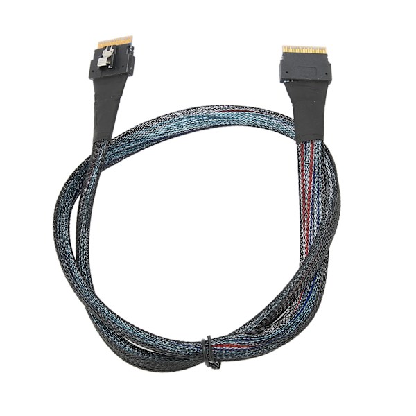 Tiedonsiirtokaapeli Ohut SAS SFF-8654 8i - SFF-8654 8i 24Gbps SAS4.0 30AWG sovitinkaapeli 0,8m / 0,9yd