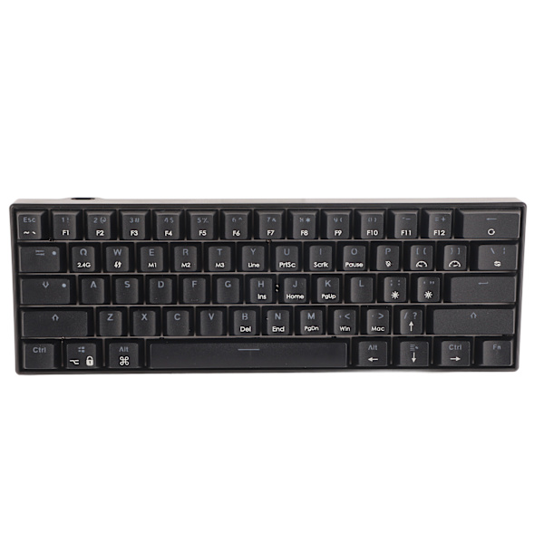 Mekanisk tangentbord 61 tangenter Tre lägen Stöd Trådlös Bärbar Ergonomisk Laddningsbart Batteri Speltangentbord Grön axelkropp