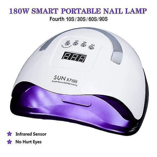 180w Sun Neglelampe Tørrer UV Lys Gel Hærdningsmaskine Timer Led Professionelt Værktøj