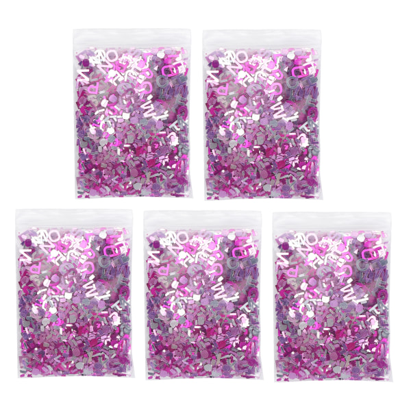 8 mm rosa konfetti fest glitter paljetter bordsdekorationer för flickor dopprydnaderBrev