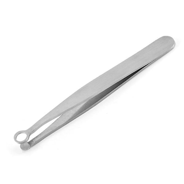 Universal Rustfrit Stål Næsehårspincet Øjenbrynstrimmer Rund Spids Ingen Spejl Nem Klip til Næse Sideburns og Øjenbryn