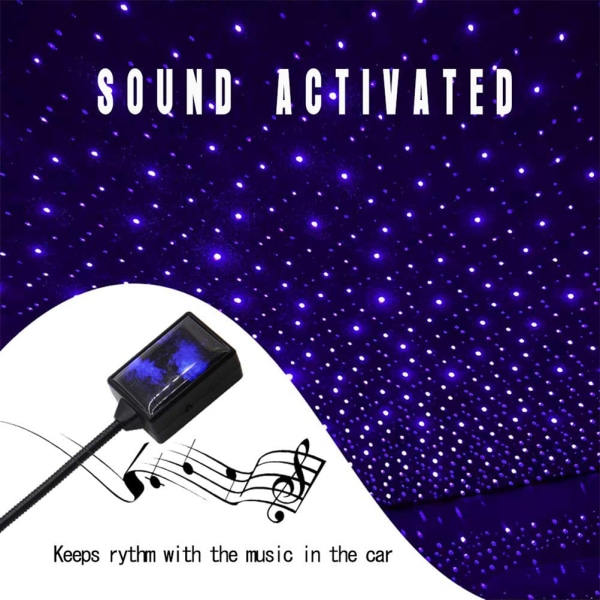 USB-stjernelys Fantastiske automatiske roterende stjernelys Biltagstjernelys til jubilæumsfest