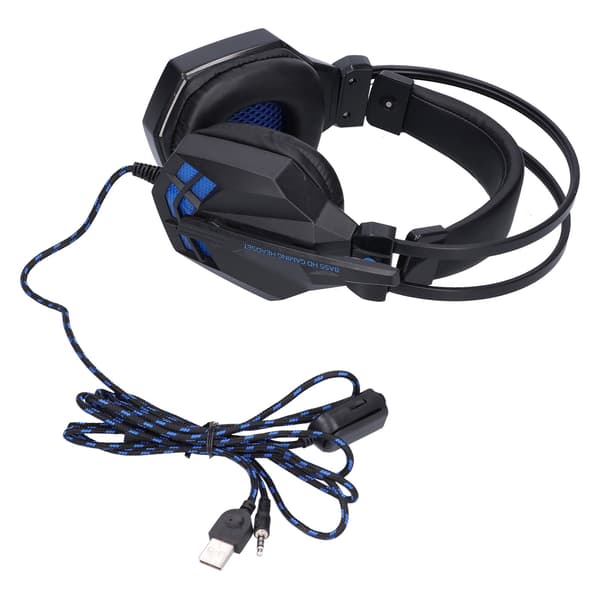 Gaming Headset Opplyst Gaming Headset med Støyreduserende Mikrofon for PS4