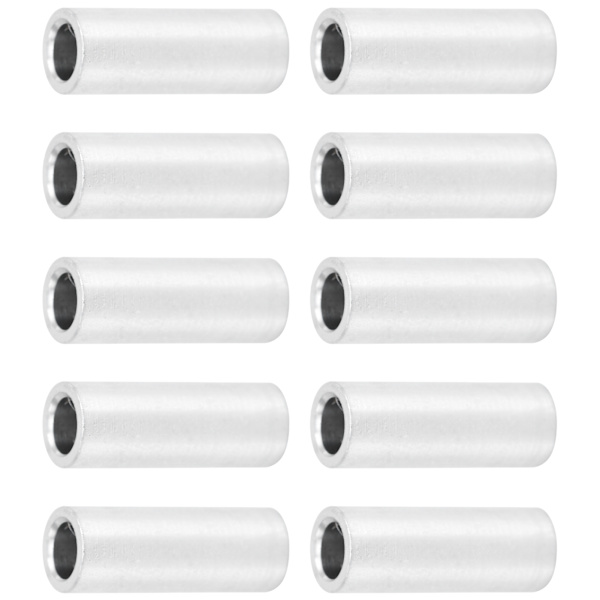 10 st runda distanser i aluminiumlegering, gängfria distanshållare, stödtillbehör, 6 mm ytterdiameter, 14 mm långa