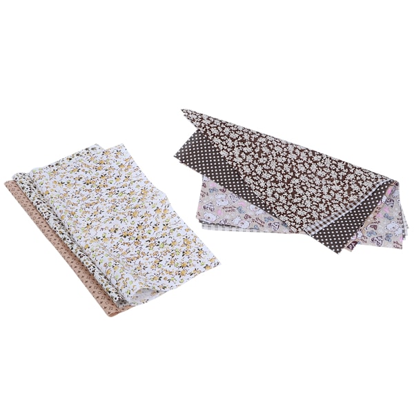 Bomullstyg för sömnad och quiltning, tryckt tyg, klädsömnadstyger, DIY-hantverkstillbehör, kaffe, 25 x 25 cm