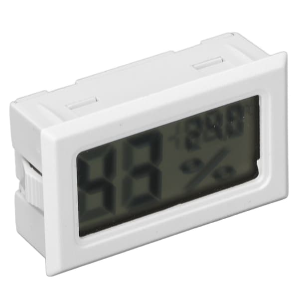 Mini digitalt hygrotermometer hvit bærbart elektronisk hygrometer for hjemmevinkjellere