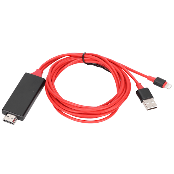 1080P-monitorkabel til High Definition Multimedia Interface-kabelkontakt AV-video-lydadapter 2m for IPhone 12-serien