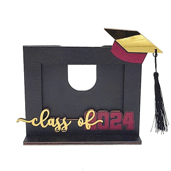 Fotoramme Træ Graduation Billedramme Bachelorhat Sort