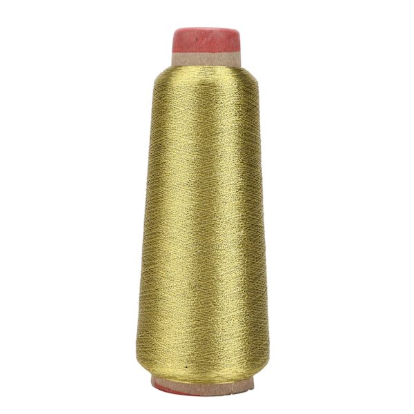 Sömnadstråd Hållbar Hushålls Polyestergarn för DIY Broderi Maskinprojekt (Guld)