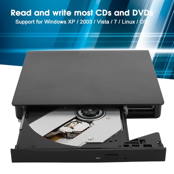 USB3.0 Ekstern mobil optisk drev DVD RW-brænder børstet tilbehør til bærbar computer til 8X / DVD ROM