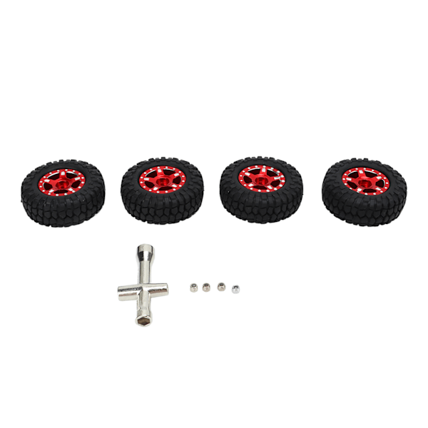 RC-auton renkaat ja vanteet Axial SCX24 -mallille 1/24 Kauko-ohjattavan auton päivitystarvikkeet Punainen
