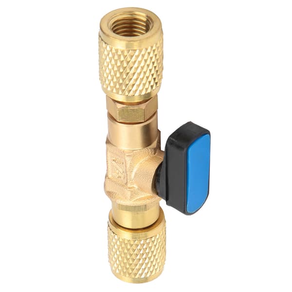 Messing Køle Kugleventil Adapter Kølemiddel Kugleventil Konnektor G1/4
