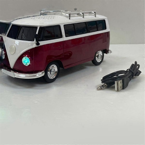 Värikäs Mini Bluetooth Kaiutin Auton Muotoinen Mini Bussikaiutin Tukee FM +U Levy Sisäänkortti Mini Bussin Muotoinen Kaiutin Vihreä-B14