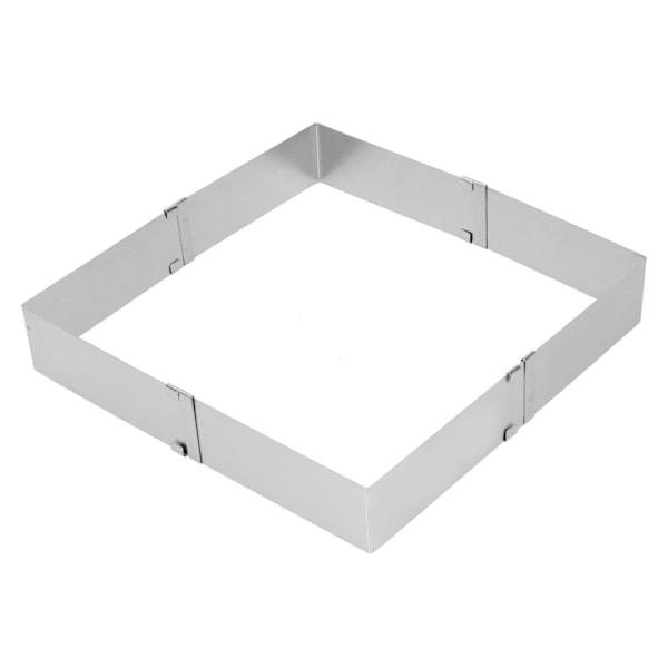 Rostfritt stål fyrkantig mousse ring justerbar kex kakform kök DIY bakverktyg L 16~28cm