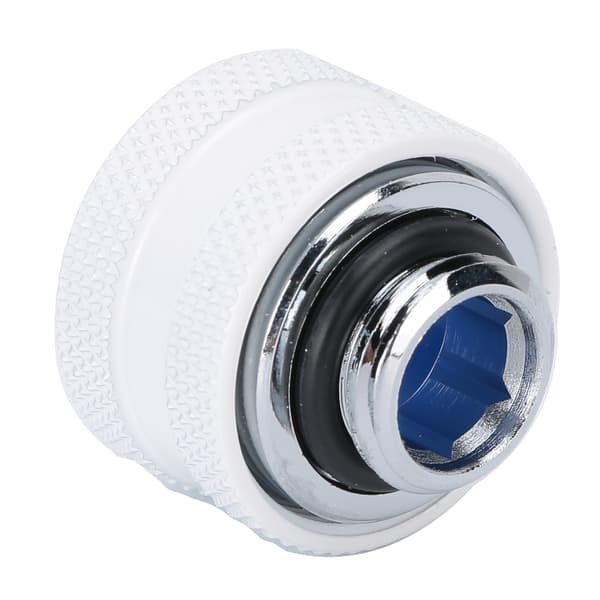 Quick Twist Connector G1/4 Ekstern Gevind Fittings til Computer Vandkøling Hårdt Rør Hvid