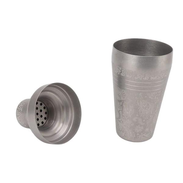 Cocktail Shaker Tåler Opvaskemaskine Rustfrit 304 Rustfrit Stål Bartender Drikkeblander til Bar Frosted Japansk Stil Gravering