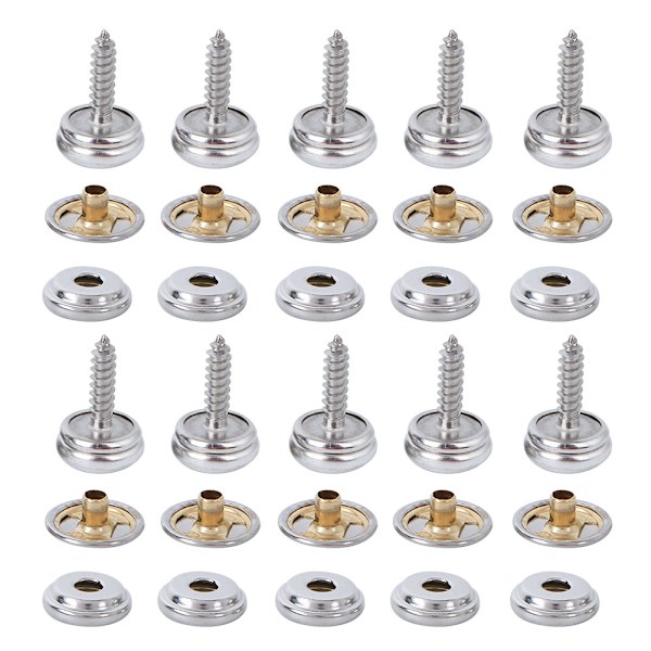 10 set koppar tältfäste spänne skruv snäppfästen fäst snäppknapp fotlängd 15mm